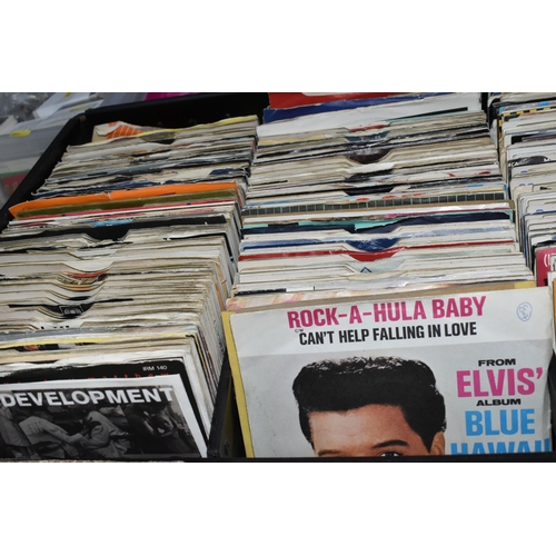 404 - ONE CASE OF SINGLE VINYL 45RPM RECORDS, to include approximately three hundred records, artists incl... 