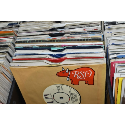 404 - ONE CASE OF SINGLE VINYL 45RPM RECORDS, to include approximately three hundred records, artists incl... 