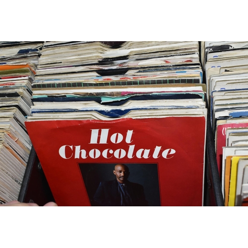 404 - ONE CASE OF SINGLE VINYL 45RPM RECORDS, to include approximately three hundred records, artists incl... 