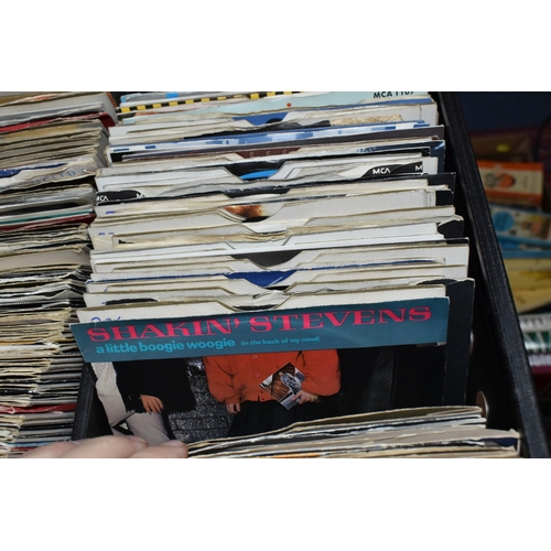 404 - ONE CASE OF SINGLE VINYL 45RPM RECORDS, to include approximately three hundred records, artists incl... 