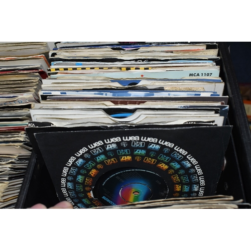 404 - ONE CASE OF SINGLE VINYL 45RPM RECORDS, to include approximately three hundred records, artists incl... 