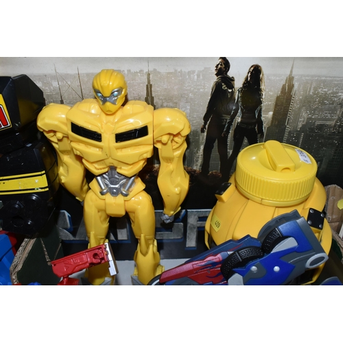 409 - TWO BOXES AND LOOSE TRANSFORMERS ACTION FIGURES AND POWER RANGERS, to include, 'Protect Transformers... 