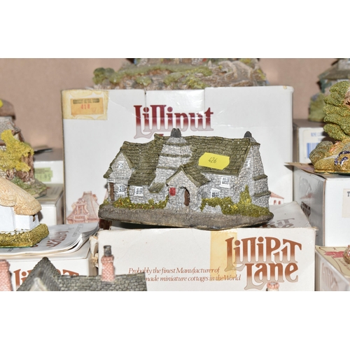 426 - A COLLECTION OF LILLIPUT LANE SCULPTURES, twenty six sculptures from the South West collection to in... 