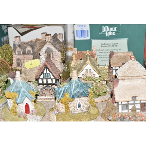 427 - A COLLECTION OF LILLIPUT LANE SCULPTURES, forty sculptures from the Midlands collection to include T... 