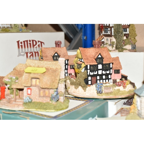 427 - A COLLECTION OF LILLIPUT LANE SCULPTURES, forty sculptures from the Midlands collection to include T... 