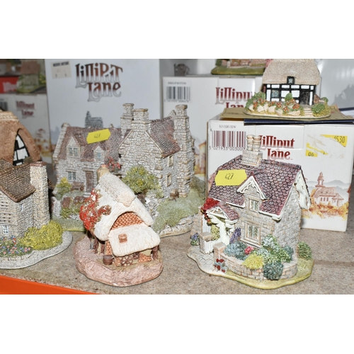 427 - A COLLECTION OF LILLIPUT LANE SCULPTURES, forty sculptures from the Midlands collection to include T... 