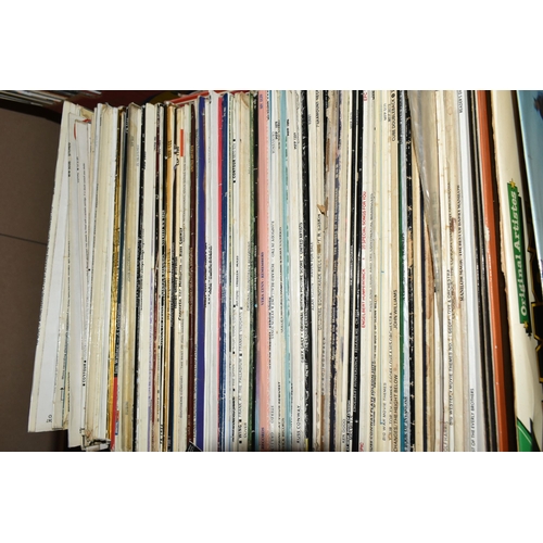 432 - TWO BOXES OF L.P RECORDS, to include artists such as Shirley Bassey, Barry Manilow, Andy Williams, E... 