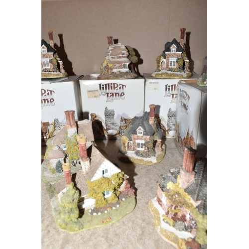 442 - THREE BOXES AND LOOSE LILLIPUT LANE BLAISE HAMLET COLLECTION, ETC, to include fourteen Lilliput Lane... 