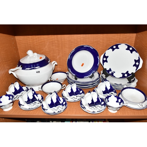 449 - FORTY SEVEN PIECES OF UNFINISHED DINNER WARE, in different patterns, possibly including pieces by Ro... 