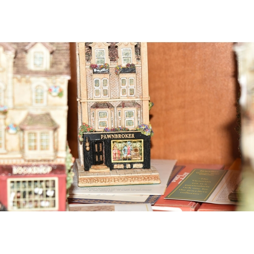 457 - TWENTY SIX LILLIPUT LANE SCULPTURES, including the Village Shops and Victorian Shops series, compris... 