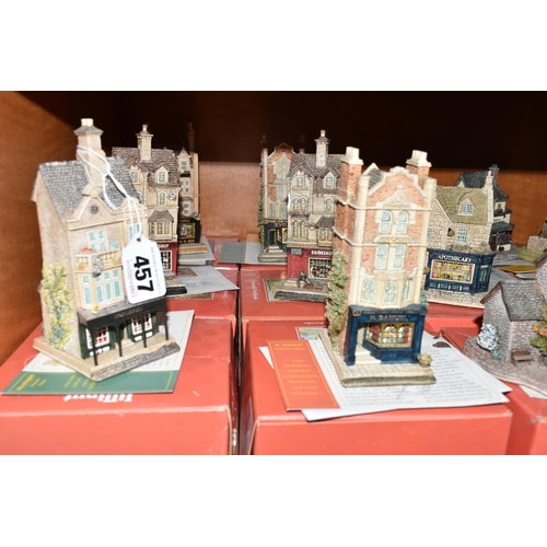 457 - TWENTY SIX LILLIPUT LANE SCULPTURES, including the Village Shops and Victorian Shops series, compris... 