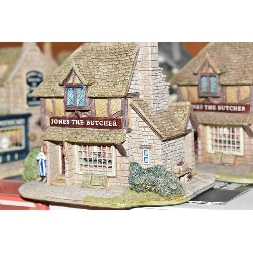 457 - TWENTY SIX LILLIPUT LANE SCULPTURES, including the Village Shops and Victorian Shops series, compris... 