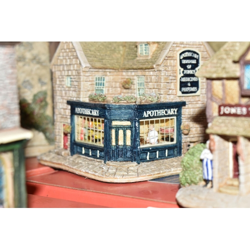 457 - TWENTY SIX LILLIPUT LANE SCULPTURES, including the Village Shops and Victorian Shops series, compris... 