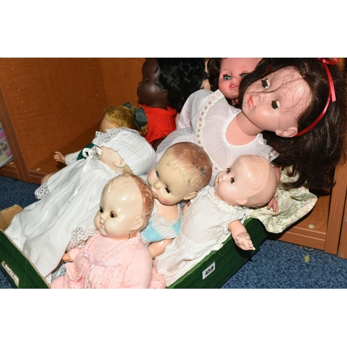 458 - THREE BOXES AND LOOSE DOLLS AND ACCESSORIES, to include bisque doll's heads and parts, heads includi... 