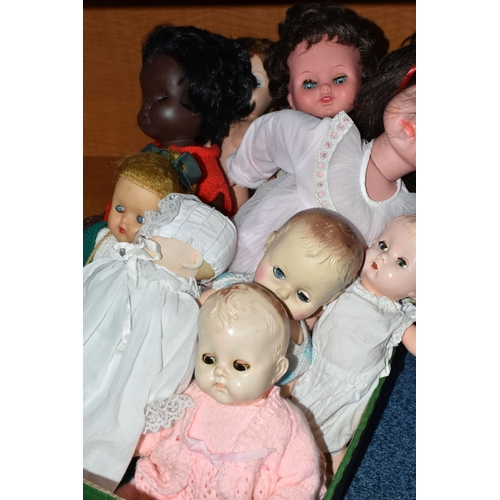 458 - THREE BOXES AND LOOSE DOLLS AND ACCESSORIES, to include bisque doll's heads and parts, heads includi... 