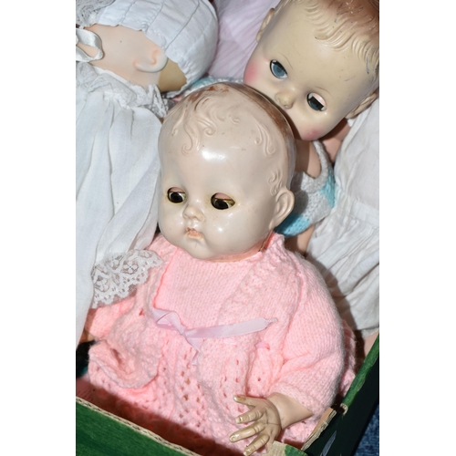 458 - THREE BOXES AND LOOSE DOLLS AND ACCESSORIES, to include bisque doll's heads and parts, heads includi... 