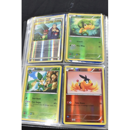 460 - FOLDER OF POKEMON CARDS, only contains holos, reverse holos and promos ranging from Base Set to Blac... 