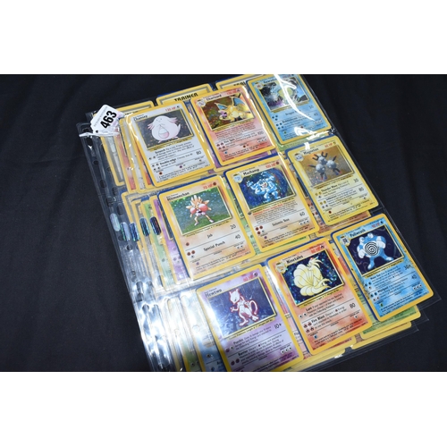 463 - NEAR COMPLETE POKEMON BASE SET, only missing cards 1, 2, 5, 11, 14, 15, 18, 25, 32, 42, 57 & 67, con... 