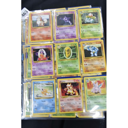 463 - NEAR COMPLETE POKEMON BASE SET, only missing cards 1, 2, 5, 11, 14, 15, 18, 25, 32, 42, 57 & 67, con... 