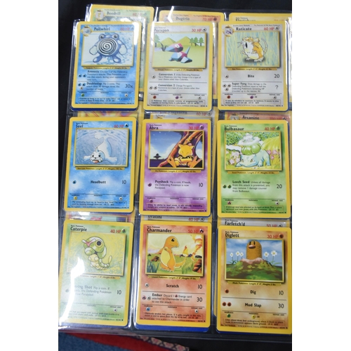 463 - NEAR COMPLETE POKEMON BASE SET, only missing cards 1, 2, 5, 11, 14, 15, 18, 25, 32, 42, 57 & 67, con... 