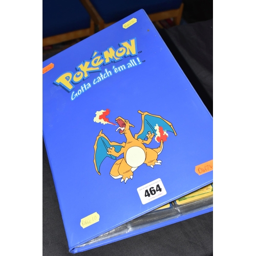 464 - FOLDER OF POKEMON CARDS, approximately 500 cards ranging from Base Set to Skyridge; includes holos, ... 