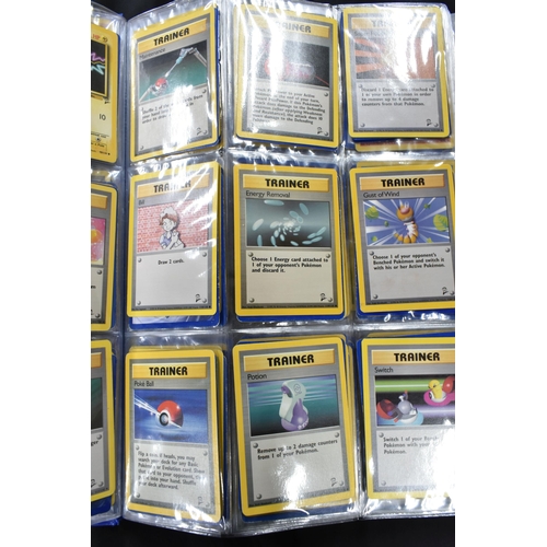 464 - FOLDER OF POKEMON CARDS, approximately 500 cards ranging from Base Set to Skyridge; includes holos, ... 