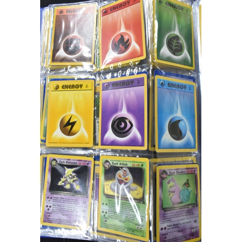 464 - FOLDER OF POKEMON CARDS, approximately 500 cards ranging from Base Set to Skyridge; includes holos, ... 