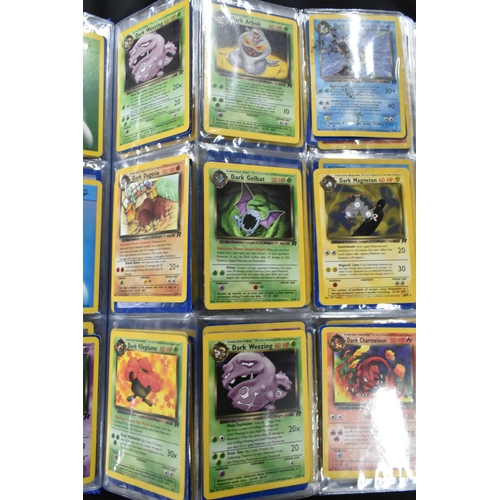 464 - FOLDER OF POKEMON CARDS, approximately 500 cards ranging from Base Set to Skyridge; includes holos, ... 