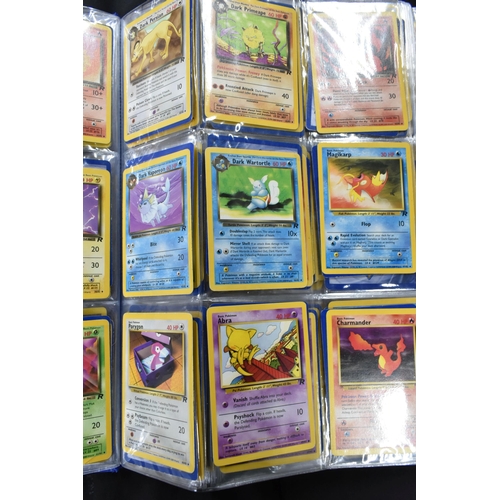 464 - FOLDER OF POKEMON CARDS, approximately 500 cards ranging from Base Set to Skyridge; includes holos, ... 