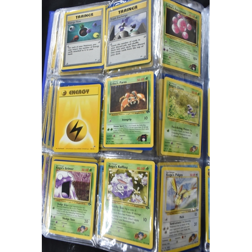 464 - FOLDER OF POKEMON CARDS, approximately 500 cards ranging from Base Set to Skyridge; includes holos, ... 