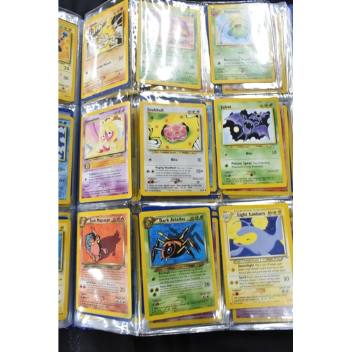 464 - FOLDER OF POKEMON CARDS, approximately 500 cards ranging from Base Set to Skyridge; includes holos, ... 