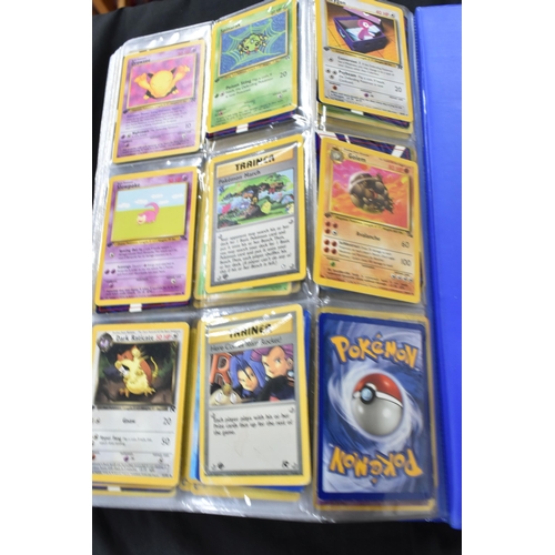 464 - FOLDER OF POKEMON CARDS, approximately 500 cards ranging from Base Set to Skyridge; includes holos, ... 