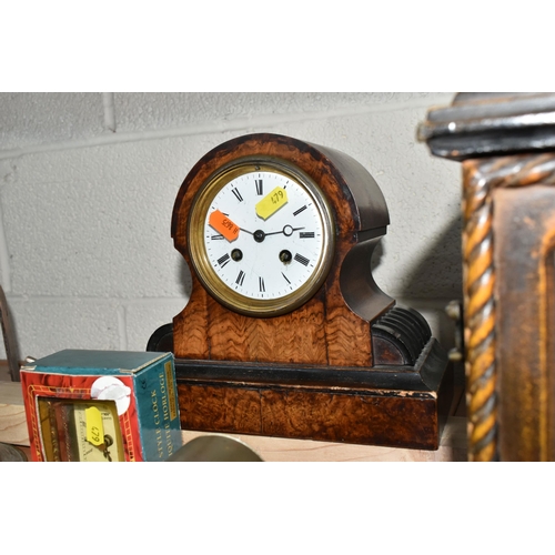 479 - A COLLECTION OF ELEVEN MANTEL CLOCKS, comprising six large mantel clocks in various styles, four sma... 