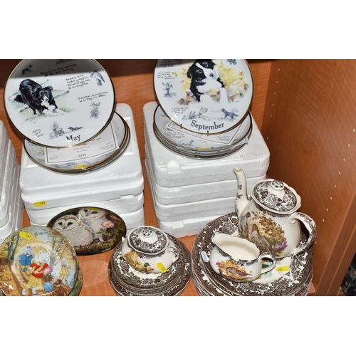 481 - A QUANTITY OF COLLECTORS PLATES AND DINNERWARE, comprising a thirty eight piece bone chins dinner se... 