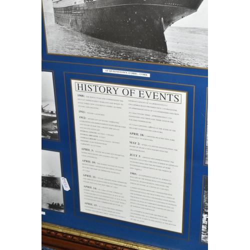 486 - A LARGE COLLECTION OF REPRODUCTION TITANIC MEMORABILIA, to include a framed model of the Titanic 56.... 