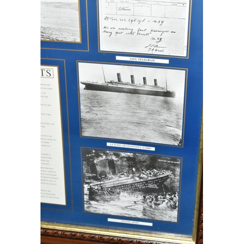 486 - A LARGE COLLECTION OF REPRODUCTION TITANIC MEMORABILIA, to include a framed model of the Titanic 56.... 