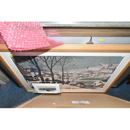 502 - NINE DECORATIVE PICTURES AND PRINTS ETC, comprising a signed limited edition print by Barry Rowe 'Ca... 