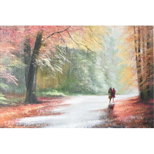 507 - JEFF ROWLAND (BRTISH 1964-2018) 'FOREVER AUTUMN', a signed limited edition print on board, depicting... 