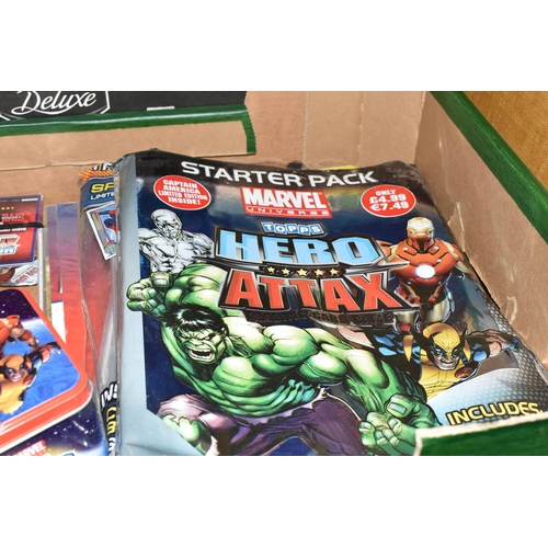 519 - TWO BOXES OF TOPPS TRADING CARDS, a large quantity of trading cards to include Hero Attax, Hammer Ho... 