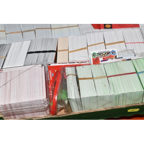 529 - SEVEN BOXES OF TOPPS MATCH ATTACK CARDS ETC, several thousand cards, together with magazines and Mat... 