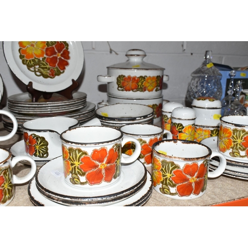 544 - FORTY SEVEN PIECES OF  MID 20TH CENTURY MIDWINTER STONEHENGE 'NASTURTIUM' PATTERN TABLEWARE, compris... 