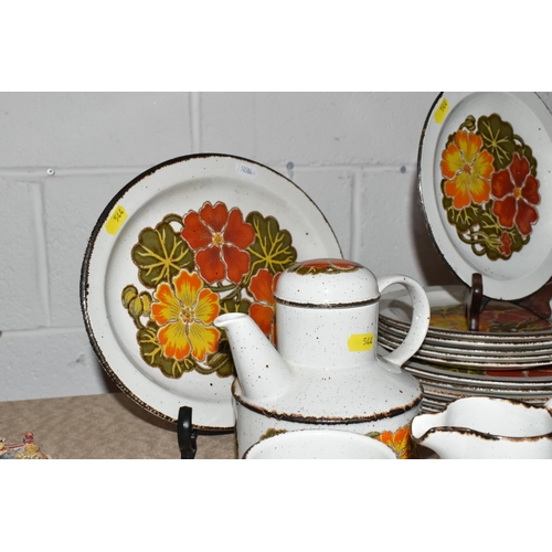 544 - FORTY SEVEN PIECES OF  MID 20TH CENTURY MIDWINTER STONEHENGE 'NASTURTIUM' PATTERN TABLEWARE, compris... 