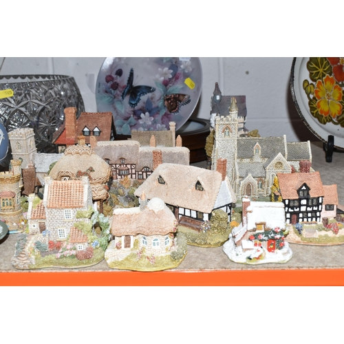 545 - A GROUP OF LILLIPUT LANE COTTAGES, FRAMED PICTURES AND CERAMICS, comprising 'Secret Garden', 'St. La... 