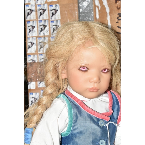 554 - AN ANNETTE HIMSTEDT 'ULLWA' DOLL1999, a girl from Norway, honey blonde hair, blue plastic eyes, heig... 