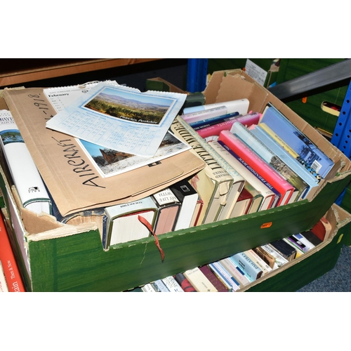 568 - SIX BOXES OF BOOKS containing a large number of miscellaneous titles in hardback and paperback forma... 