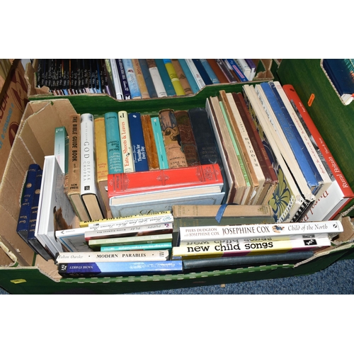 568 - SIX BOXES OF BOOKS containing a large number of miscellaneous titles in hardback and paperback forma... 