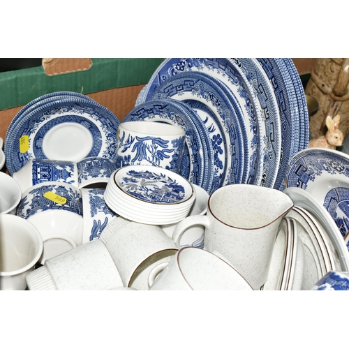 589 - SIX BOXES OF CERAMIC KITCHENWARE, to include Churchill Jeff Banks Ports of Call Kabul dinnerware app... 