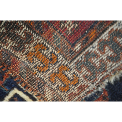 1260 - FOUR SMALL RECTANGULAR PERSIAN RUGS, varying in sizes, styles, patterns, etc, 130cm x 103cm (conditi... 