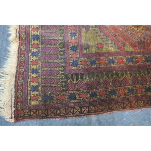 1260 - FOUR SMALL RECTANGULAR PERSIAN RUGS, varying in sizes, styles, patterns, etc, 130cm x 103cm (conditi... 