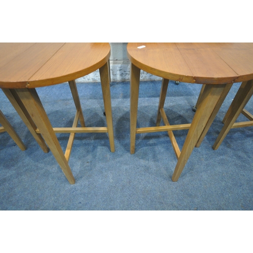 1294 - POSSIBLY POUL HUNDEVAD FOR NOVY DOMOV, A MID CENTURY TEAK NEST OF FIVE TABLES, largest table width 6... 